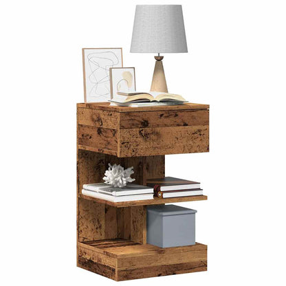 Bedside Cabinet 40x35x65 cm Engineered Wood Old wood 1