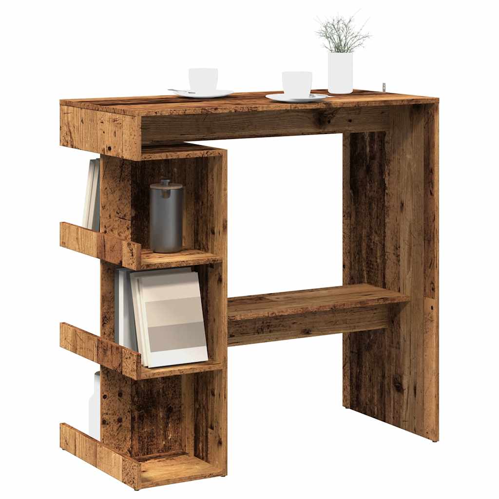 Bar Table with Storage Rack 100x50x101.5 cm Old wood