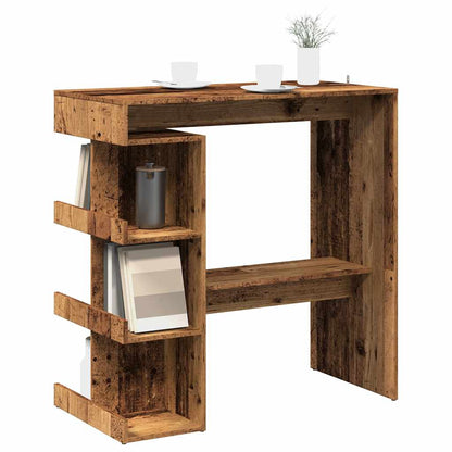 Bar Table with Storage Rack 100x50x101.5 cm Old wood