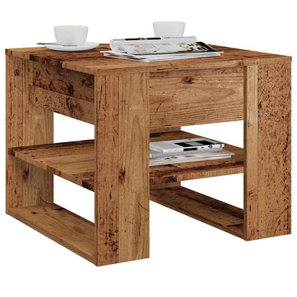 Coffee Table 55,5x55x45 cm Engineered Wood Old wood