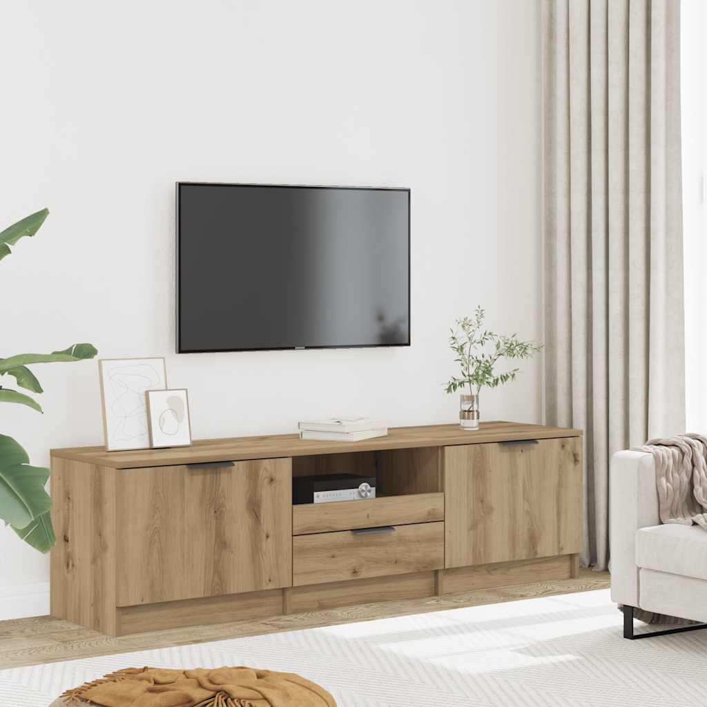 TV Cabinet 140x35x40 cm Engineered Wood Artisan oak
