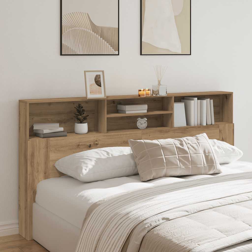 Headboard Cabinet 200x19x103.5 cm Artisan oak