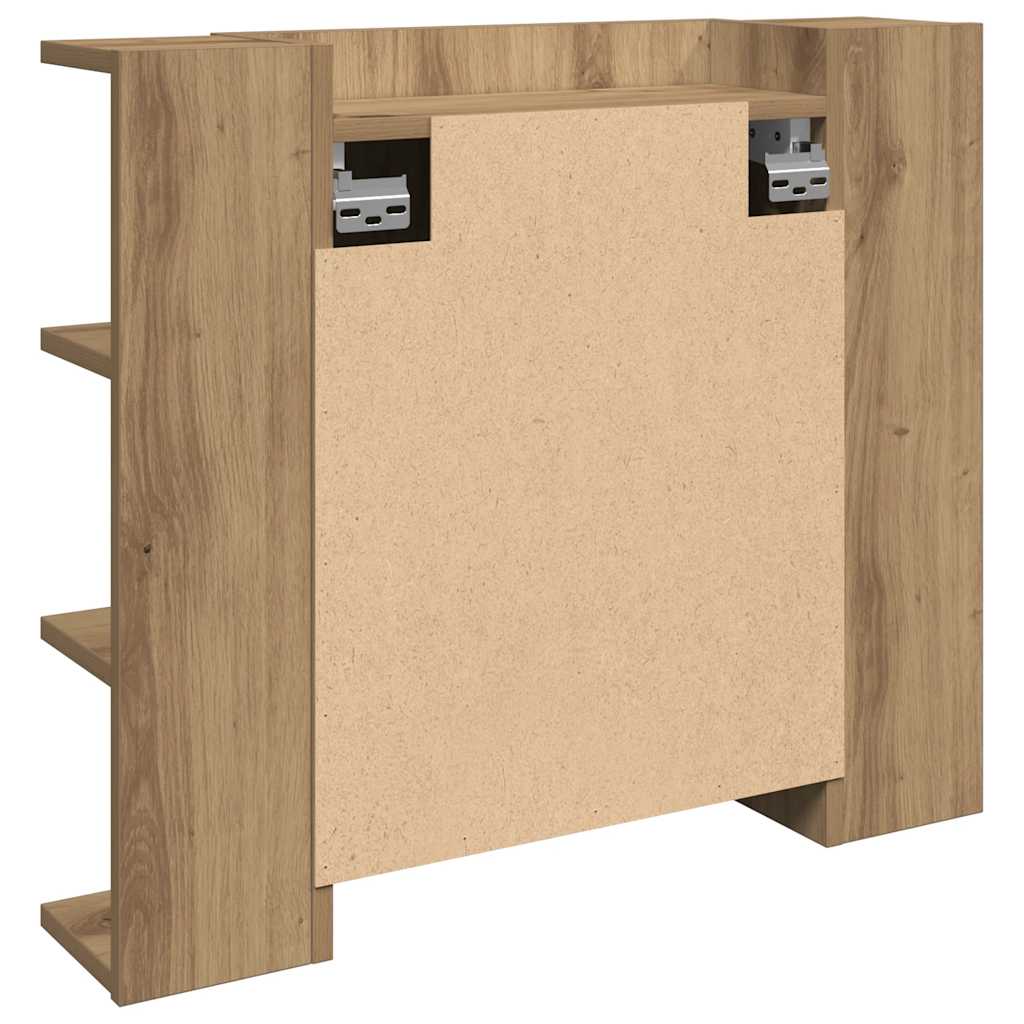 Mirror Cabinet with LED 70x16,5x60 cm Artisan oak