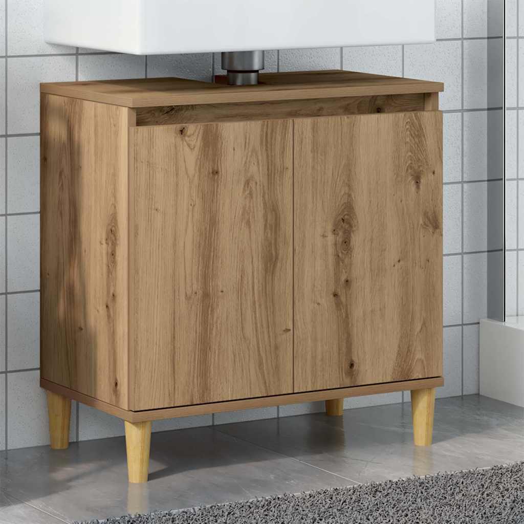Sink Cabinet 58x33x60 cm Engineered Wood Artisan oak