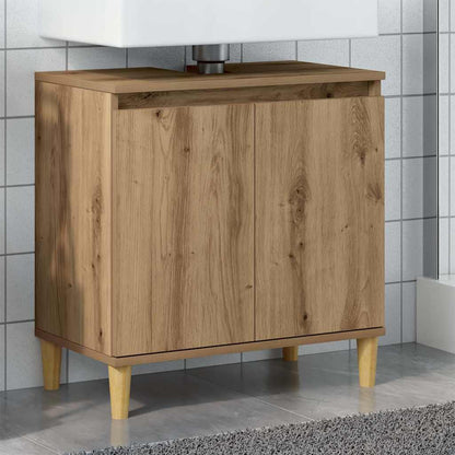 Sink Cabinet 58x33x60 cm Engineered Wood Artisan oak