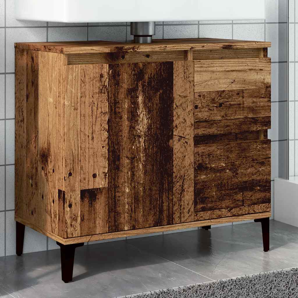 Bathroom Cabinet 65x33x60 cm Engineered Wood Old wood