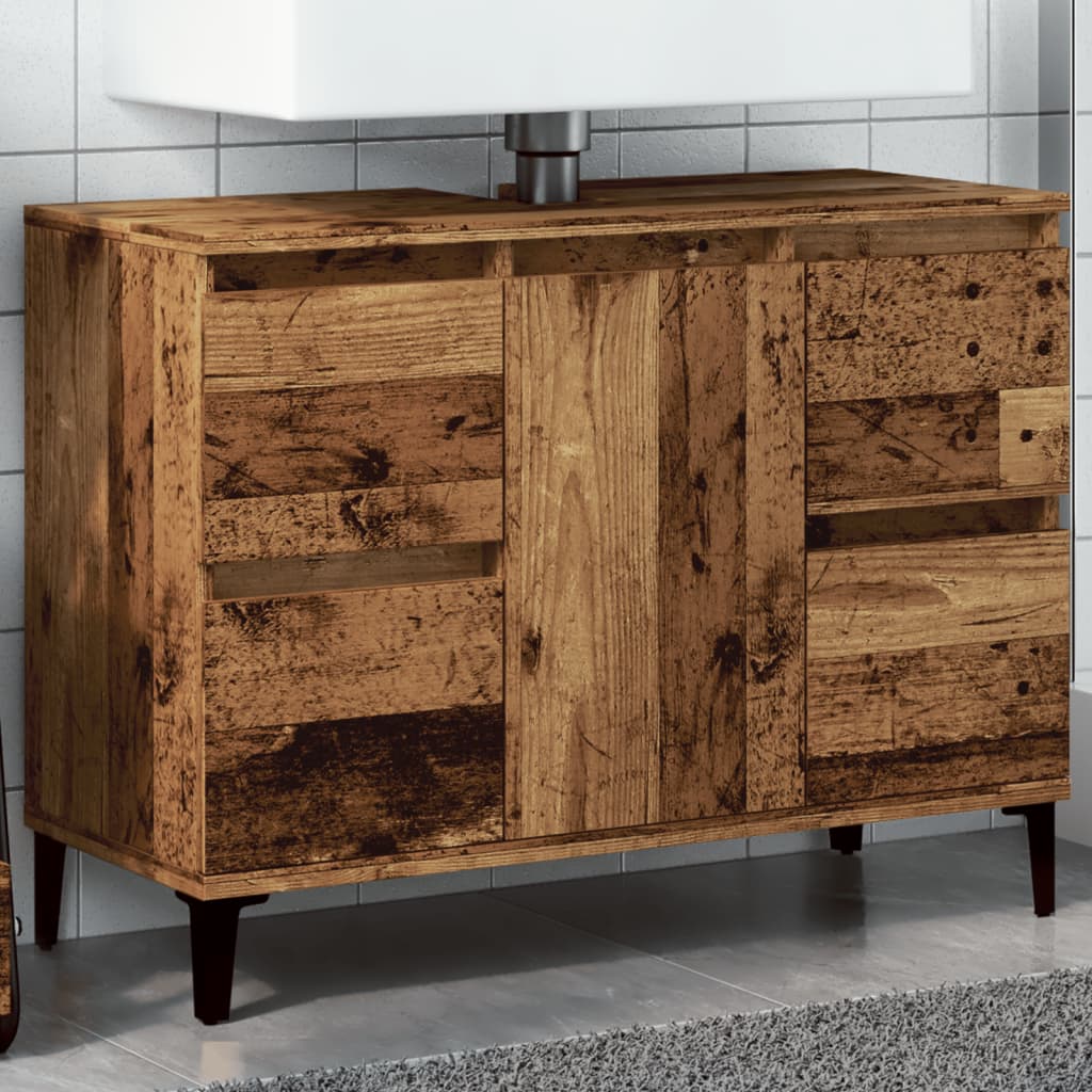 Sink Cabinet 80x33x60 cm Engineered Wood Old wood