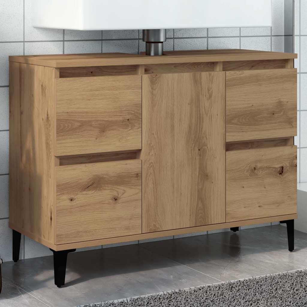 Sink Cabinet 80x33x60 cm Engineered Wood Artisan oak