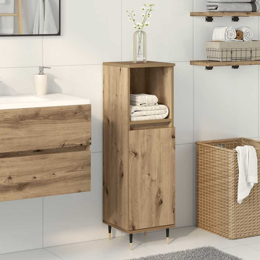 Bathroom Cabinet 30x30x100 cm Engineered Wood Artisan oak