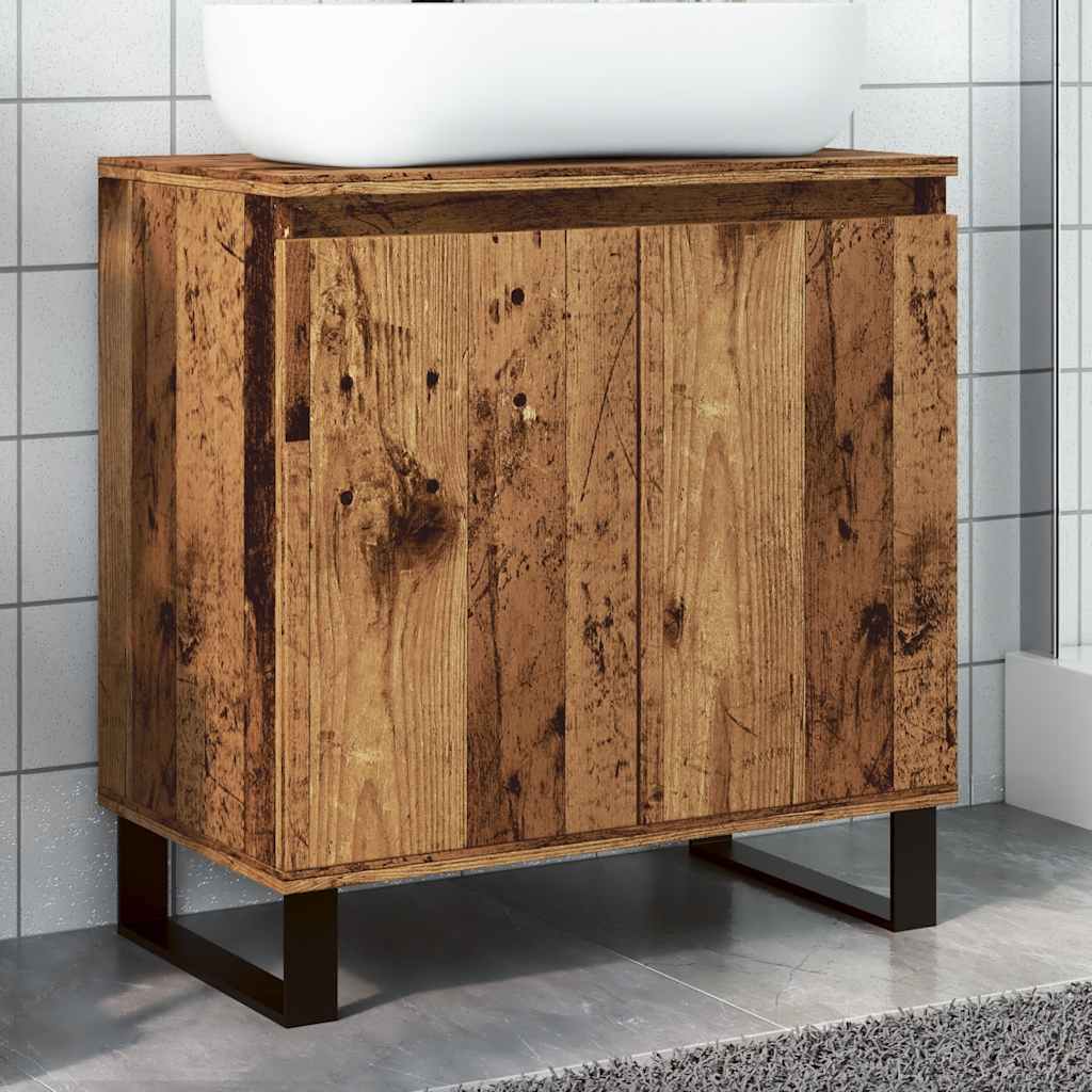 Bathroom Cabinet 58x33x60 cm Engineered Wood Old wood