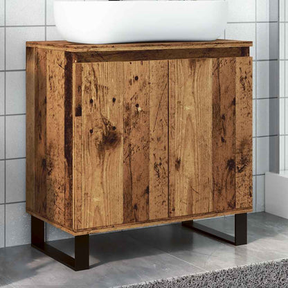 Bathroom Cabinet 58x33x60 cm Engineered Wood Old wood