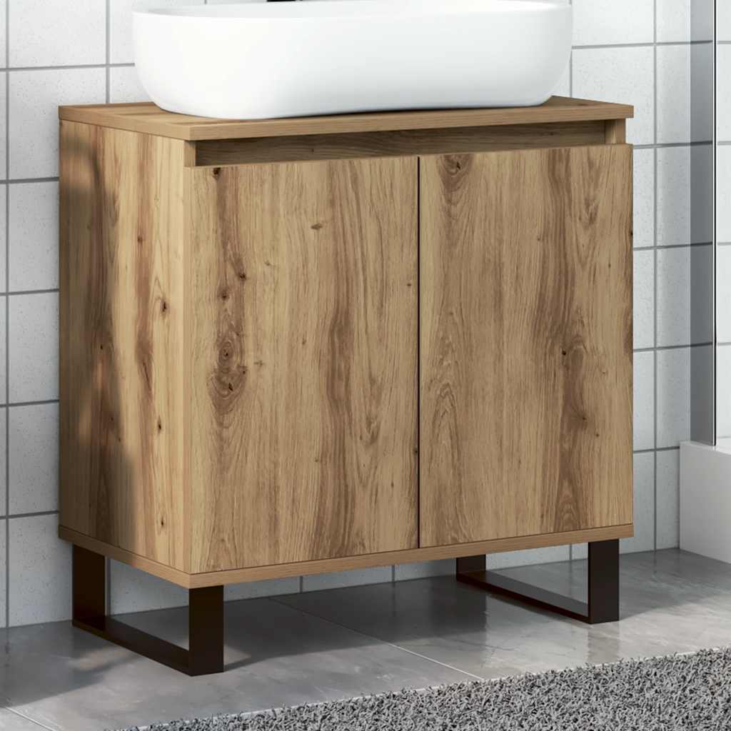 Bathroom Cabinet 58x33x60 cm Engineered Wood Artisan oak