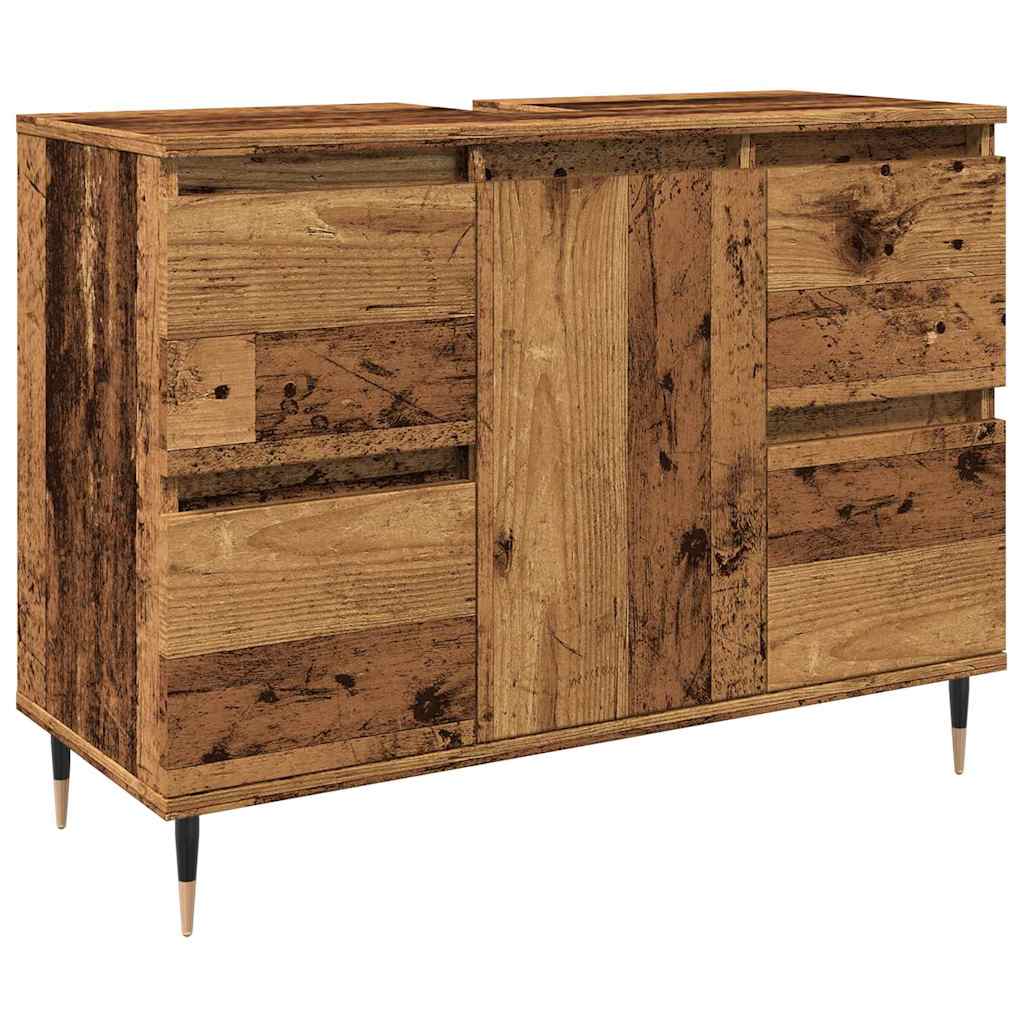 Bathroom Cabinet 80x33x60 cm Engineered Wood Old wood