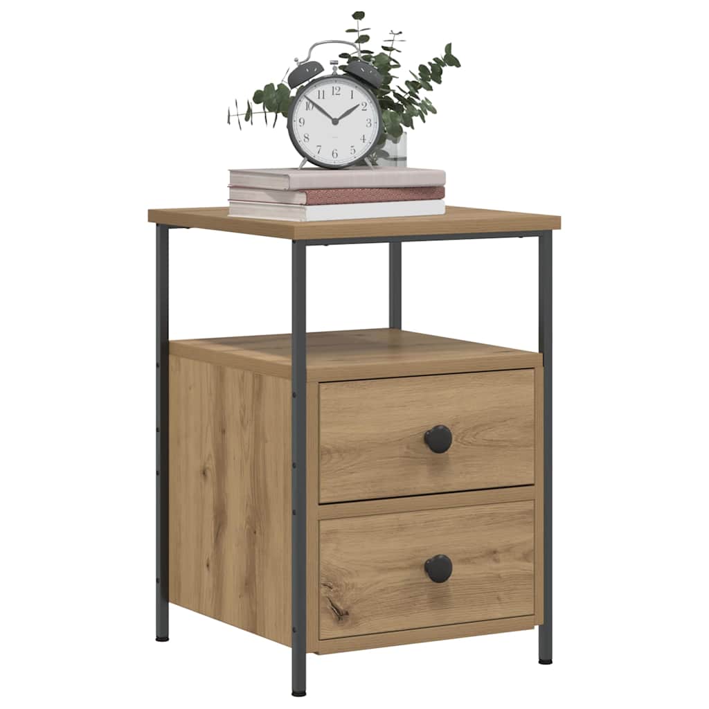 Bedside Cabinet 34x35,5x50 cm Engineered Wood Artisan oak 1