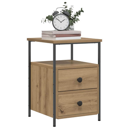 Bedside Cabinet 34x35,5x50 cm Engineered Wood Artisan oak 2