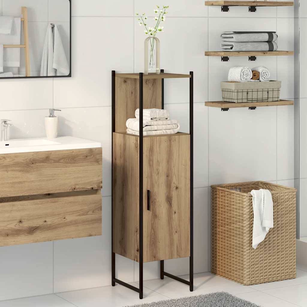 Bathroom Cabinet 33x33x120,5 cm Engineered Wood Artisan oak