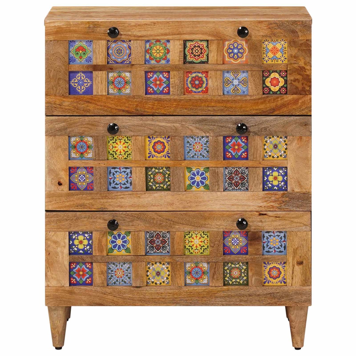 vidaXL Sideboard 60 x 33 x 75 cm Solid Mango Wood Natural 3