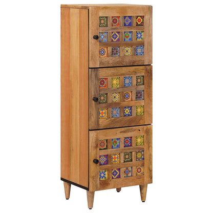vidaXL Highboard Natural 40 x 33 x 110 cm Solid Mango Wood 1