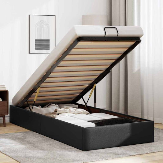 Ottoman Bed Frame without Mattress Black 3FT Single