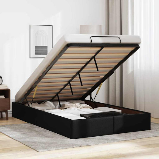 Ottoman Bed Frame without Mattress Black 4FT6 Double