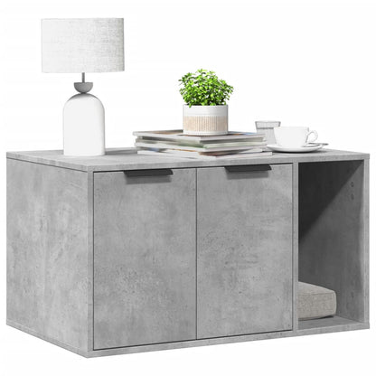 Cat Litter Box Enclosure Engineered Wood Right-side Door Height 45 cm Concrete grey 80 cm 50 cm