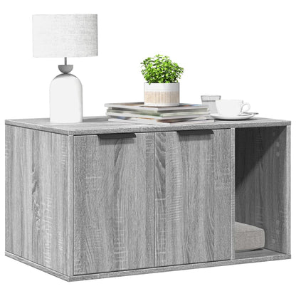 Cat Litter Box Enclosure Engineered Wood Right-side Door Height 45 cm Grey sonoma 80 cm 50 cm
