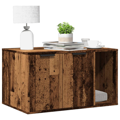 Cat Litter Box Enclosure Engineered Wood Right-side Door Height 45 cm Old wood 80 cm 50 cm