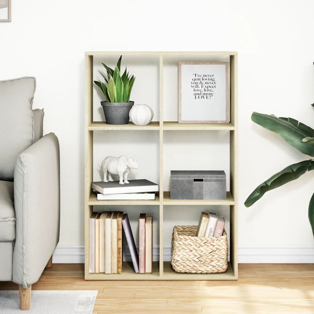 Room Divider Bookcase 69.5x29x103.5 cm Sonoma oak