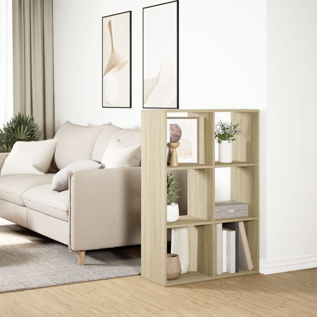 Room Divider Bookcase 69.5x29x103.5 cm Sonoma oak