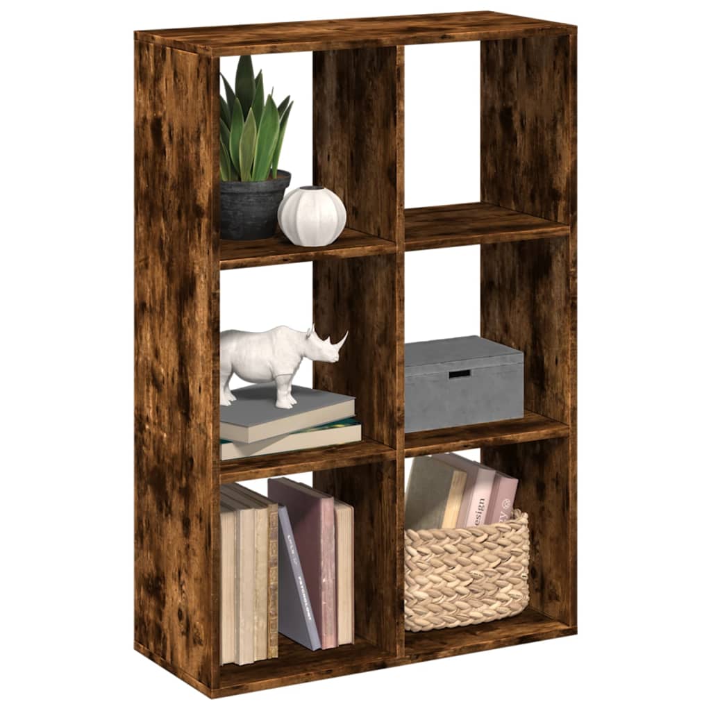 Room Divider Bookcase 69.5x29x103.5 cm Smoked oak