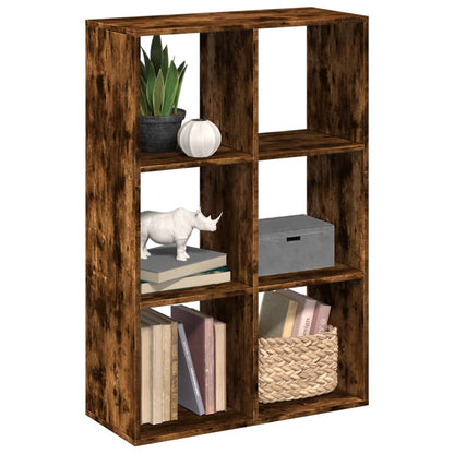Room Divider Bookcase 69.5x29x103.5 cm Smoked oak