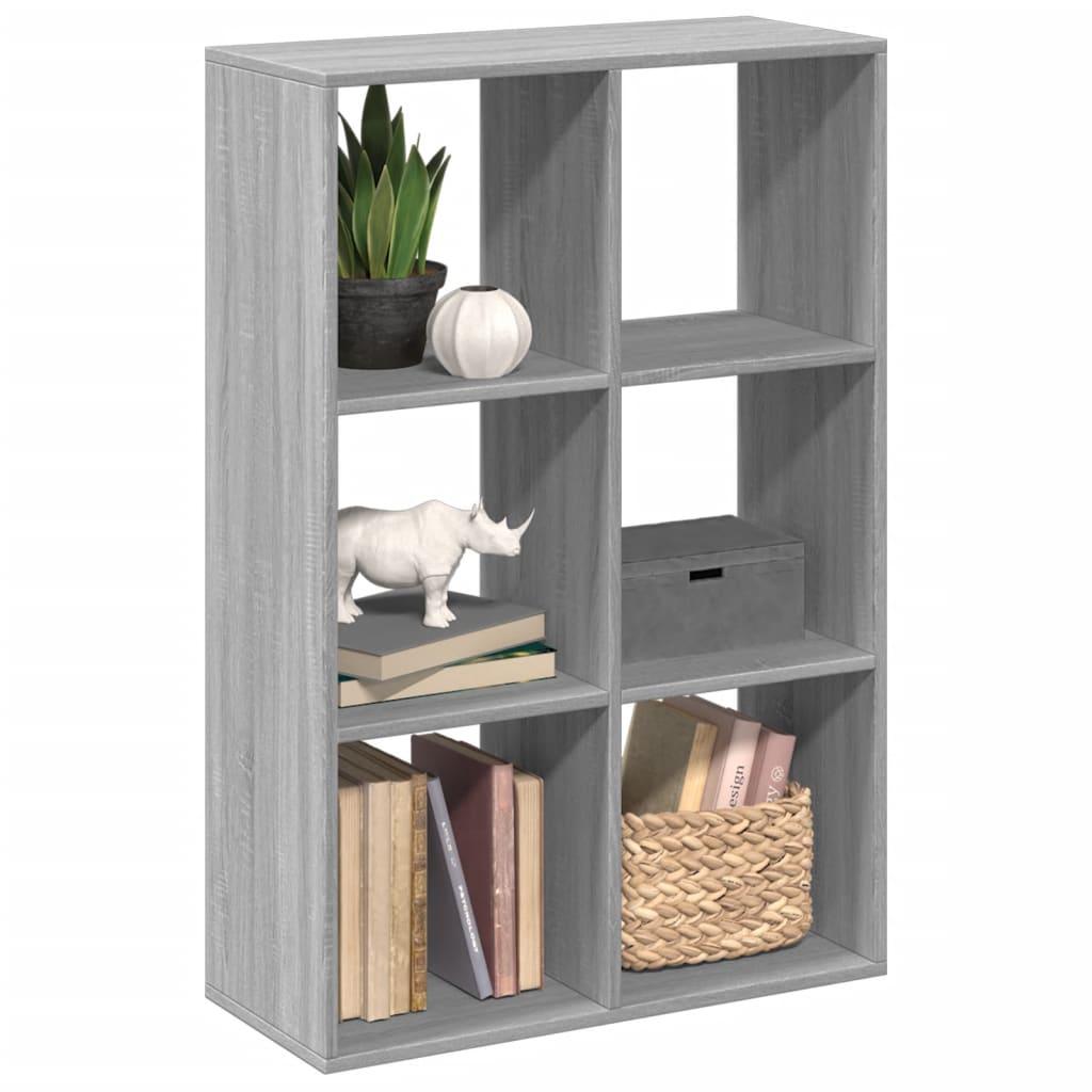 Room Divider Bookcase 69.5x29x103.5 cm Grey sonoma