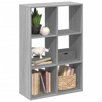 Room Divider Bookcase 69.5x29x103.5 cm Grey sonoma