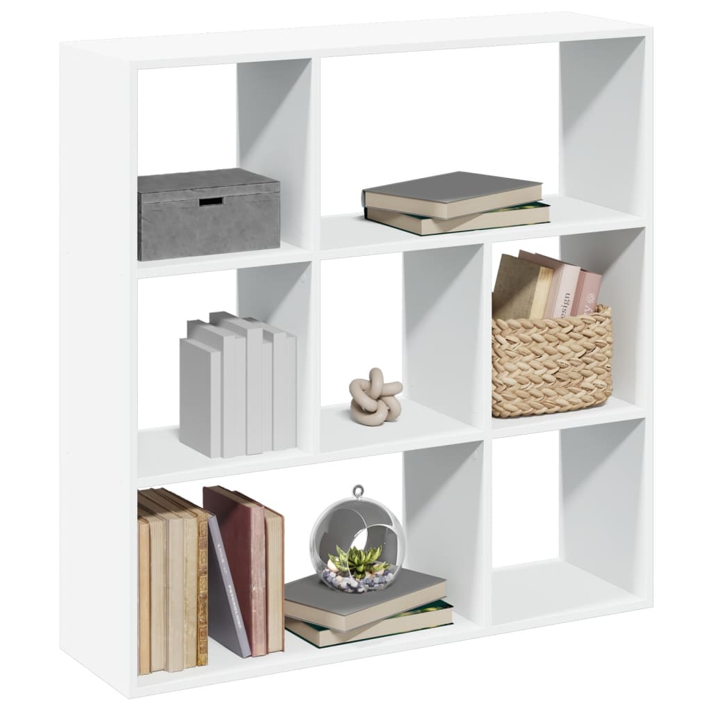 Book Cabinet Engineered Wood Width 102 cm White 103.5 cm