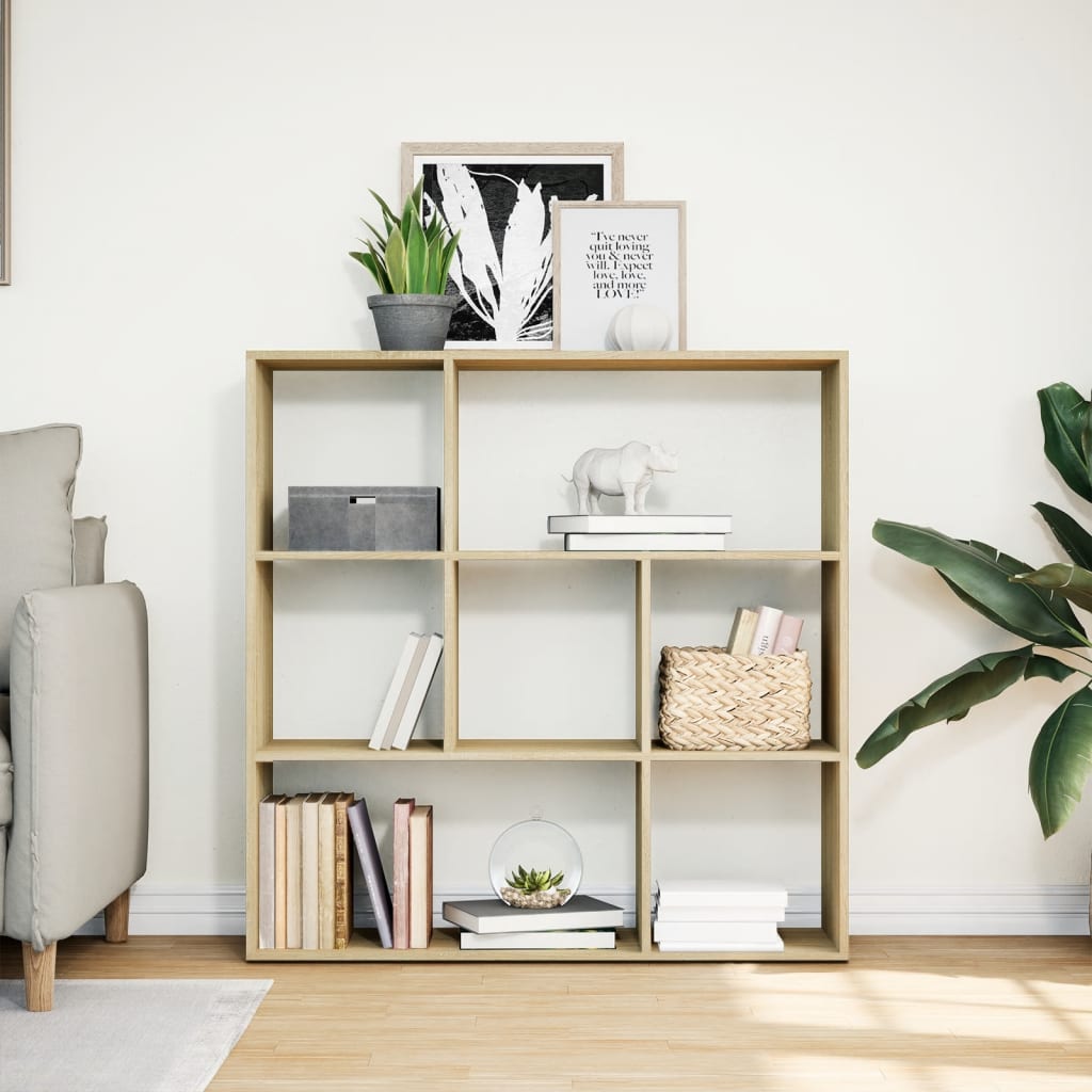 Book Cabinet Engineered Wood Width 102 cm Sonoma oak 103.5 cm