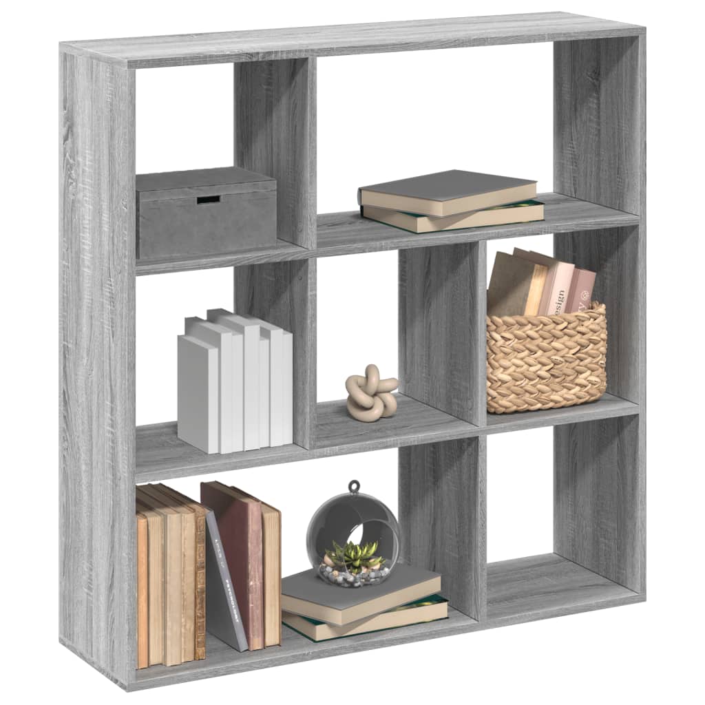 Book Cabinet Engineered Wood Width 102 cm Grey sonoma 103.5 cm
