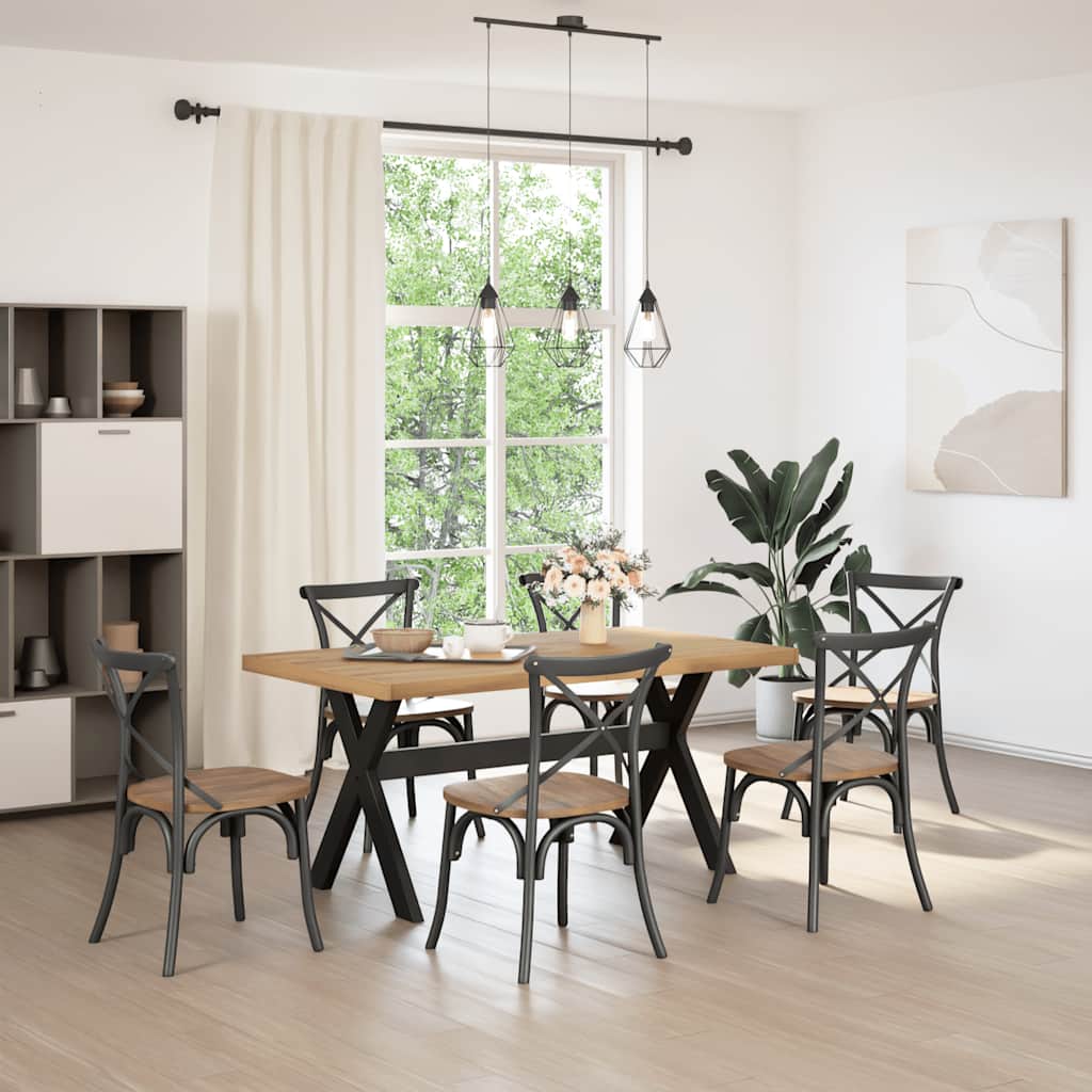 vidaXL Dining Table NOAIN Legs 160x90x75 cm Solid Wood Pine