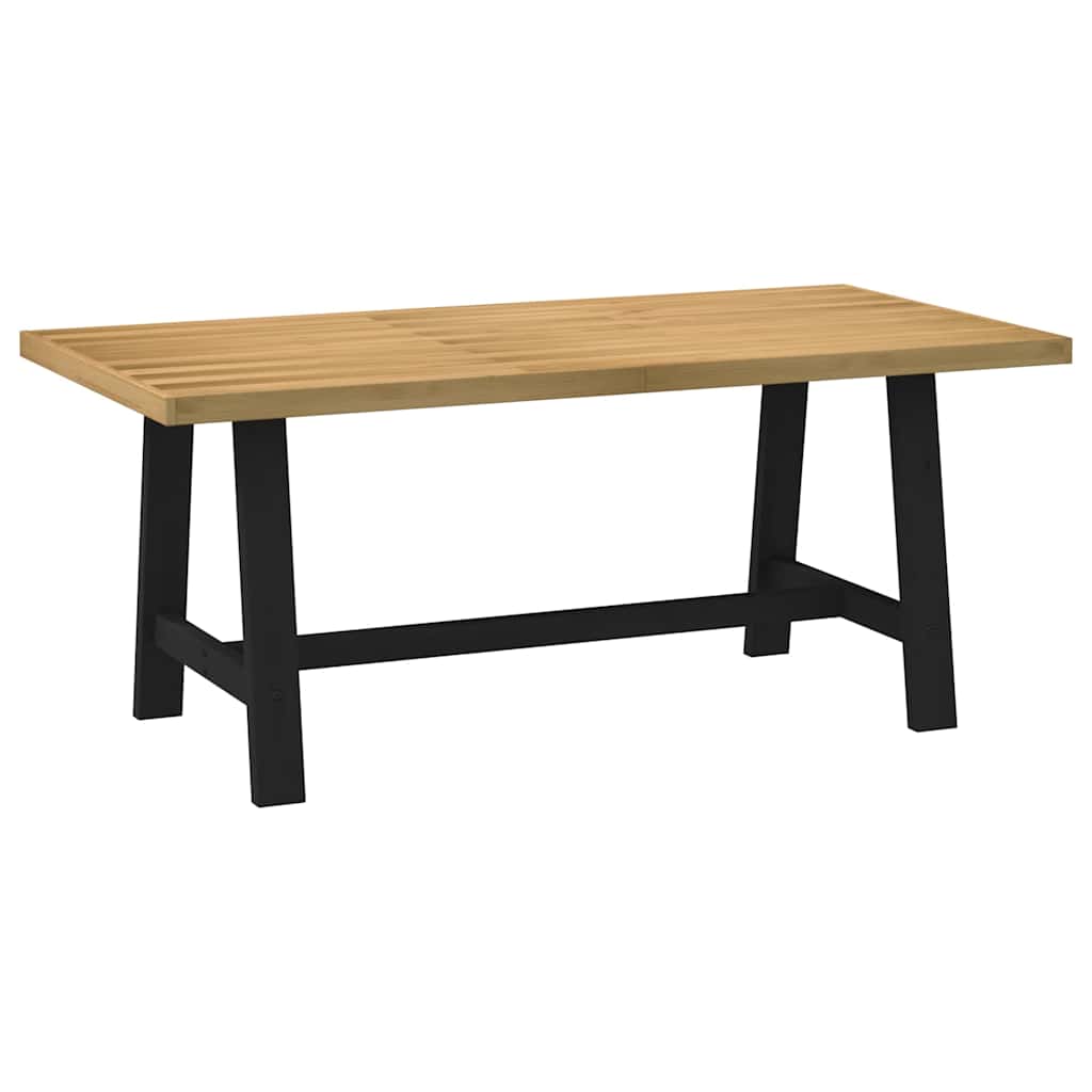 vidaXL Dining Table NOAIN A-Shaped Legs 180x90x75 cm Solid Wood Pine 2