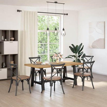 vidaXL Dining Table NOAIN A-Shaped Legs 180x90x75 cm Solid Wood Pine 1