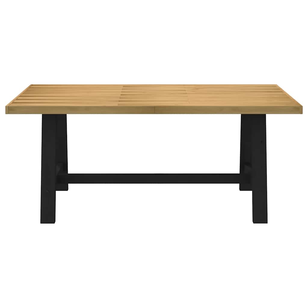 vidaXL Dining Table NOAIN A-Shaped Legs 180x90x75 cm Solid Wood Pine 3