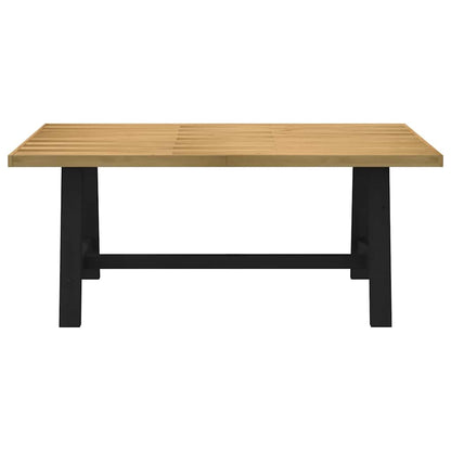 vidaXL Dining Table NOAIN A-Shaped Legs 180x90x75 cm Solid Wood Pine 3