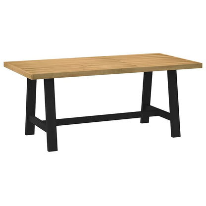 vidaXL Dining Table NOAIN A-Shaped Legs 180x90x75 cm Solid Wood Pine 5