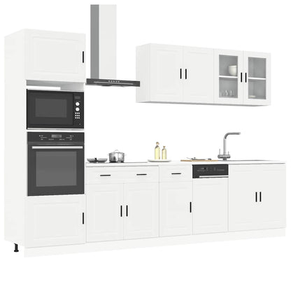 7 Piece Kitchen Cabinet Set "Porto" Engineered Wood White