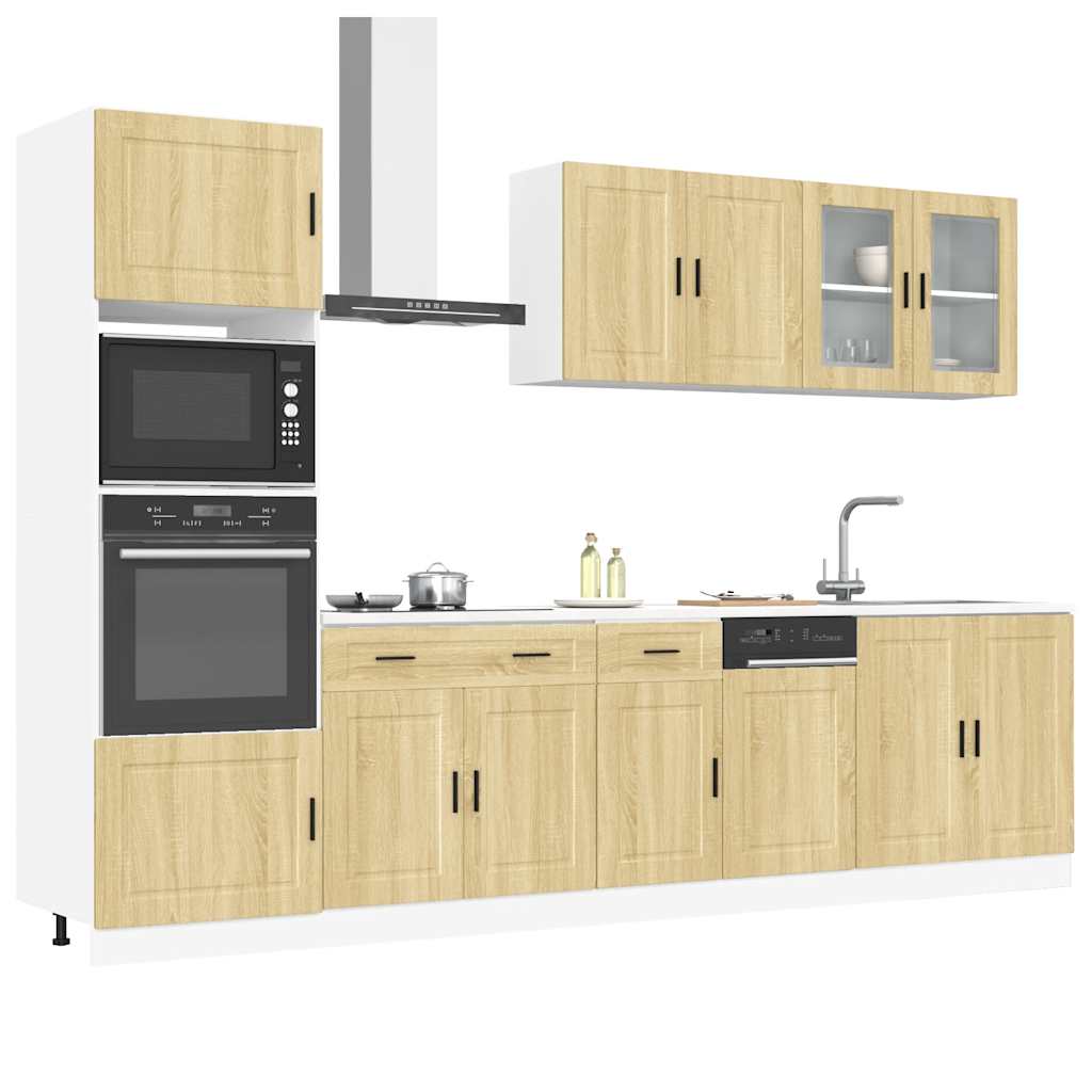 7 Piece Kitchen Cabinet Set "Porto" Engineered Wood Sonoma oak
