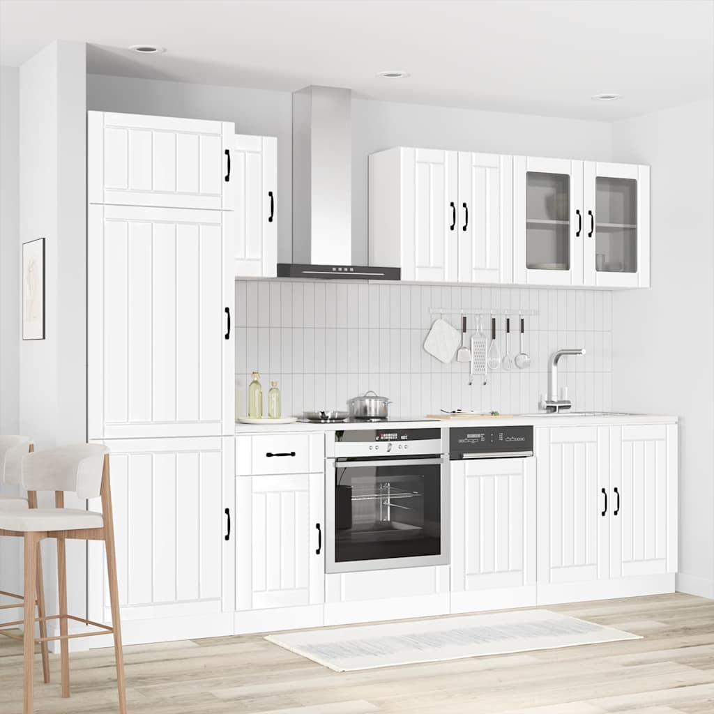 8 Piece Kitchen Cabinet Set "Lucca" Engineered Wood White