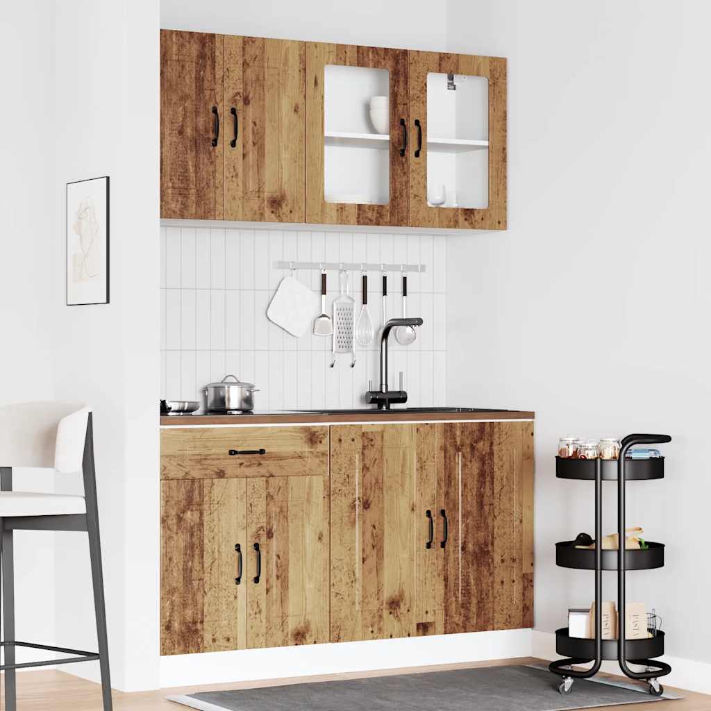 vidaXL 4 Piece Kitchen Cabinet Set "Kalmar" Old Wood Engineered Wood 3