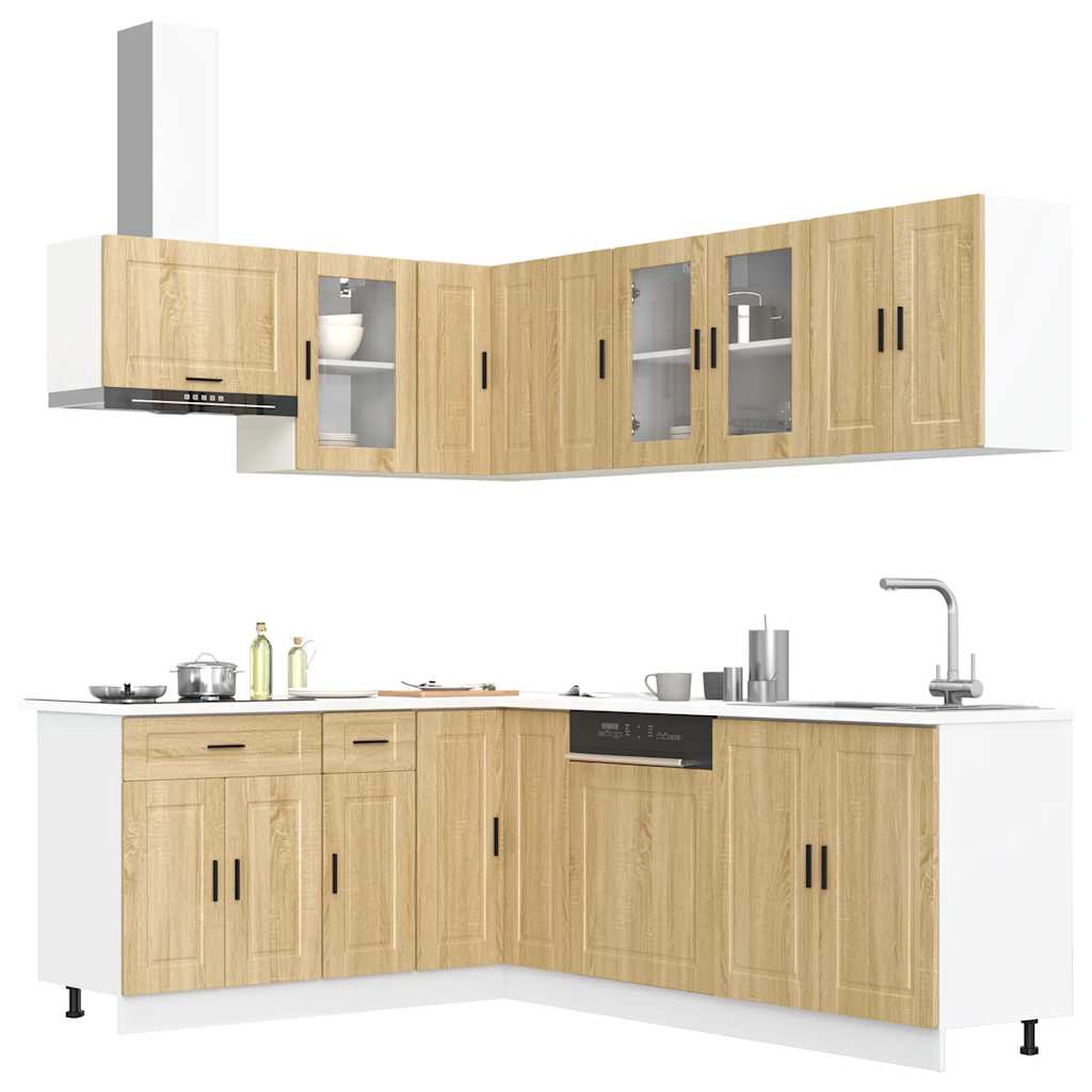 11 Piece Kitchen Cabinet Set "Porto" Engineered Wood Sonoma oak
