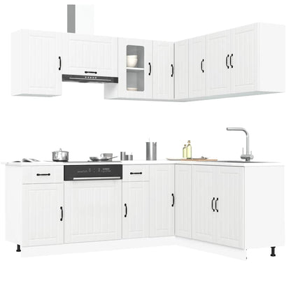 11 Piece Kitchen Cabinet Set "Lucca" Engineered Wood White