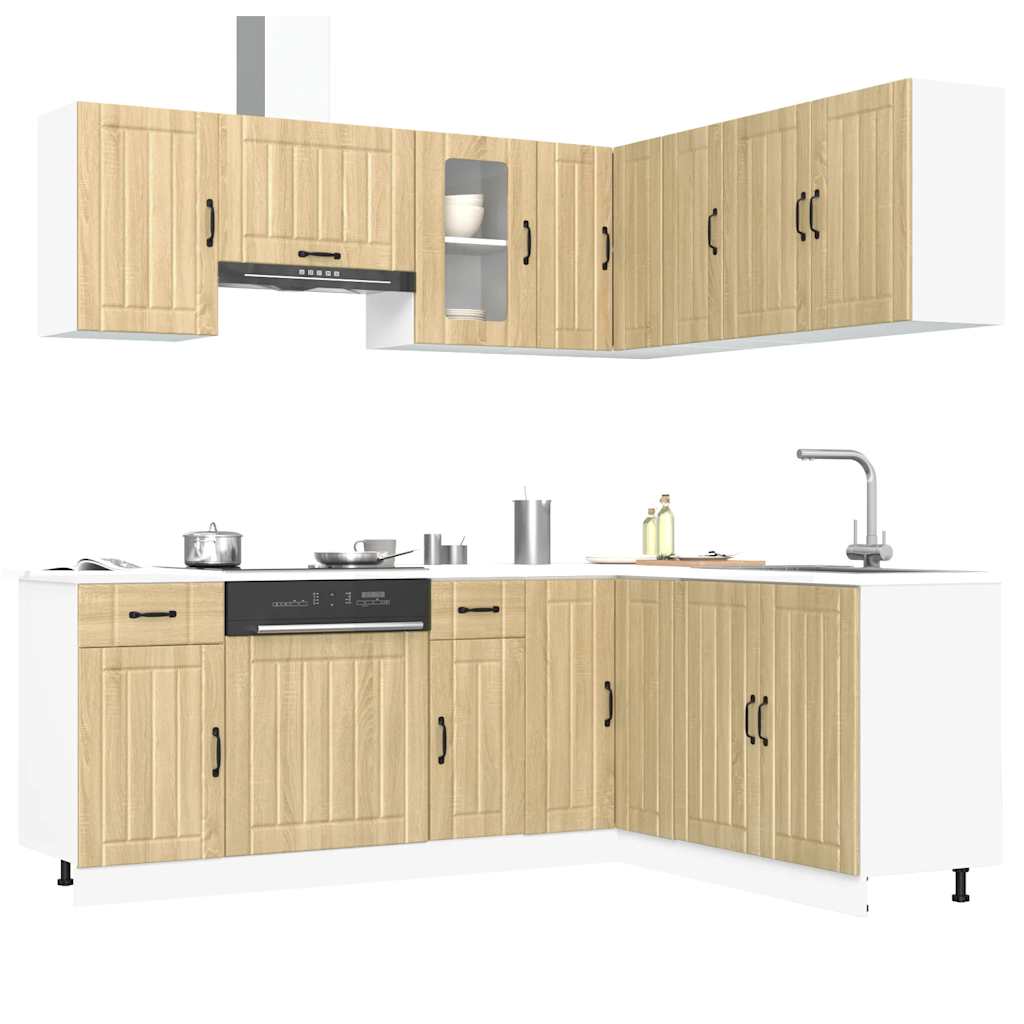 11 Piece Kitchen Cabinet Set "Lucca" Engineered Wood Sonoma oak