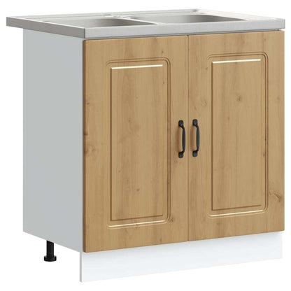 vidaXL Kitchen Cabinet Kalmar Artisan Oak 80 x 46 x 81.5 cm 2